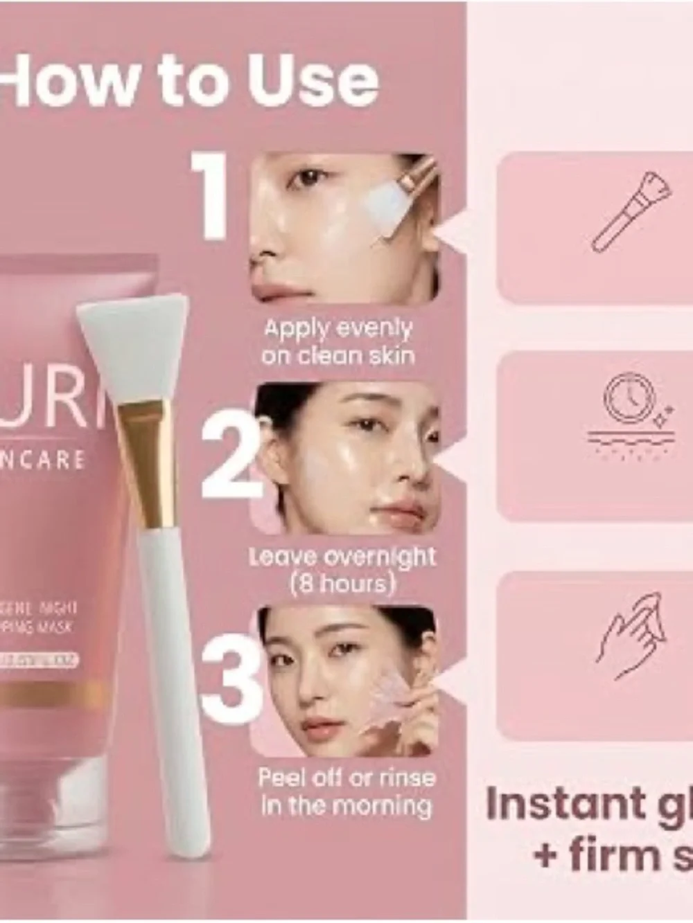 3 YURI Collagen Night Wrapping Masks